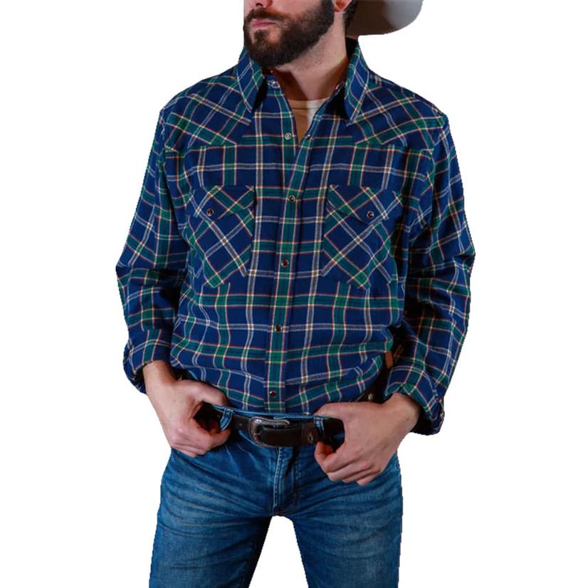 Tasha Polizzi Apparel Tasha Polizzi Blue Men's Rider Long Sleeve Shirt