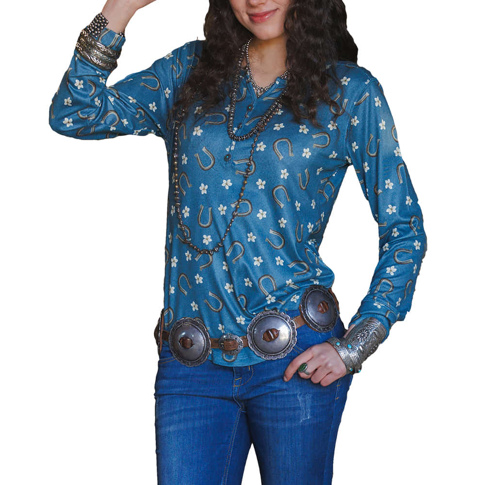 Tasha Polizzi Apparel Tasha Polizzi Women's Indigo Maybelle Henley Blouse