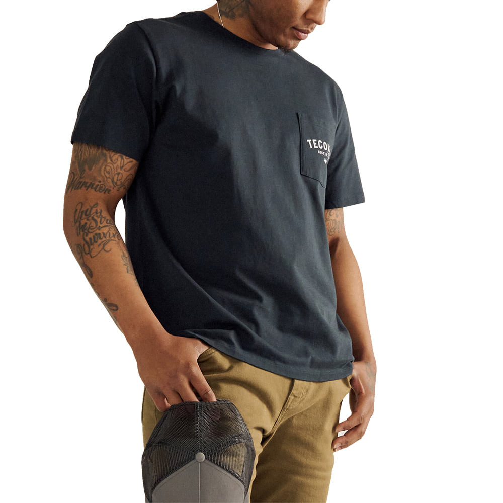 Tecovas Apparel Tecovas Men's Black Bone Fine Makers Pocket Tee