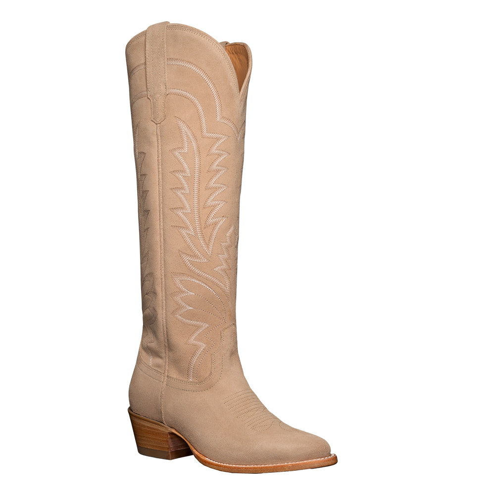 Tecovas Footwear Tecovas Abby Suede Driftwood Ladies Fashion Boot