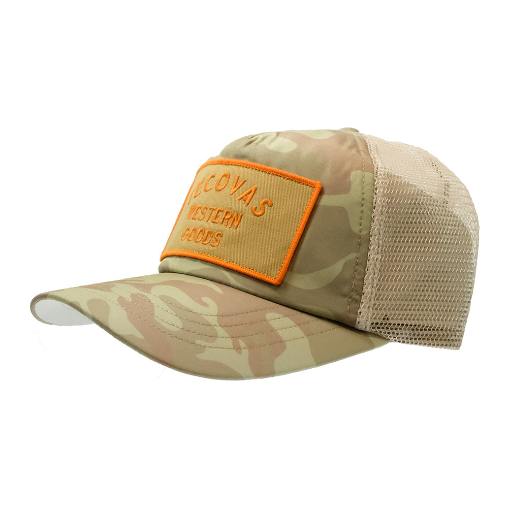 Tecovas Hats Tecovas Western Goods Patch Camo and Khaki Trucker Cap