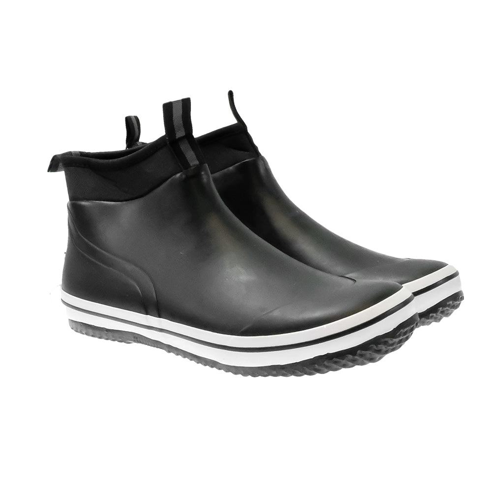 The Norty Brand Footwear The Norty Brand Black and White Shorty Men's Rain Boots