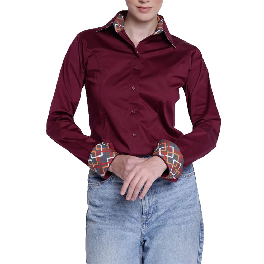 TUFFRIDER 2000 LONG SLEEVE Ladies Adey Double Collar Shirt