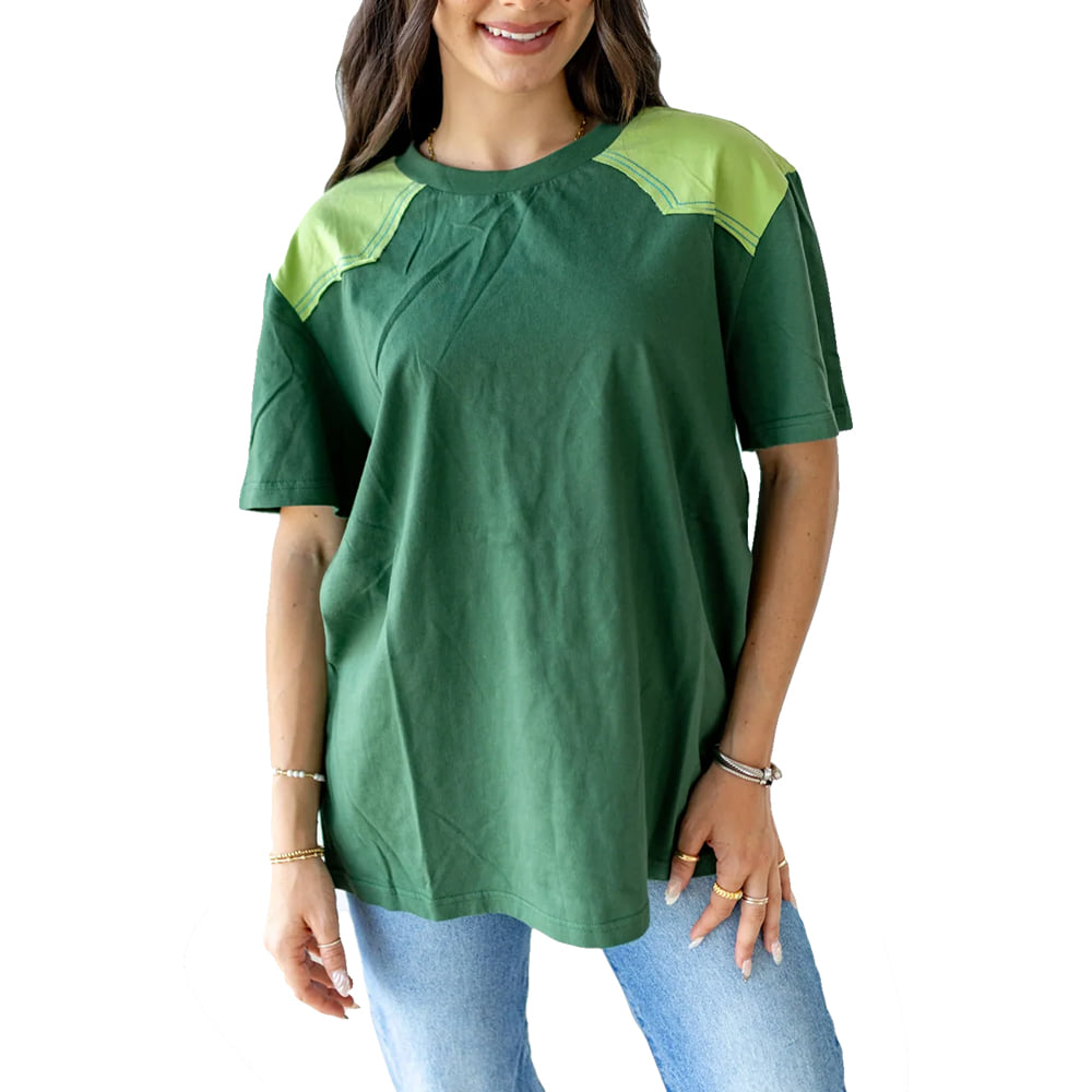Turquoise Haven Apparel Yoke Tee