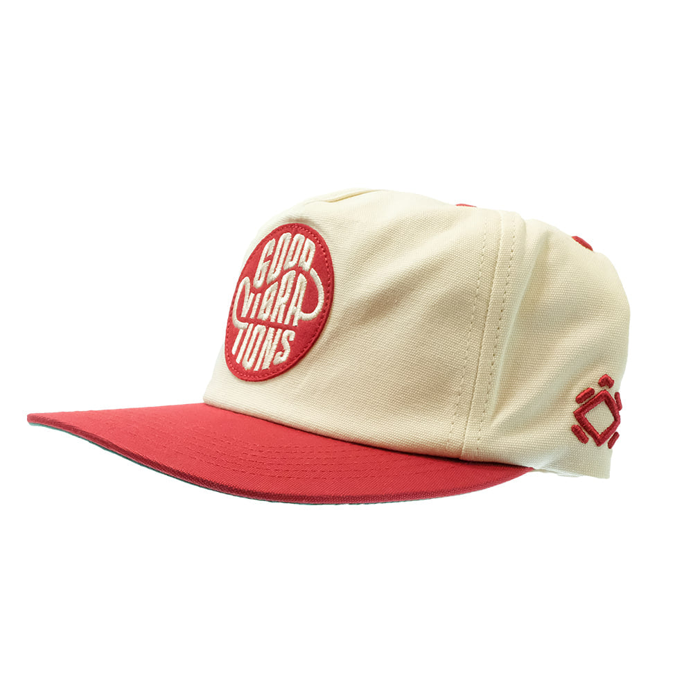 Turtle Box Audio, LLC Hats Turtlebox Cream And Red Good Vibrations Cap