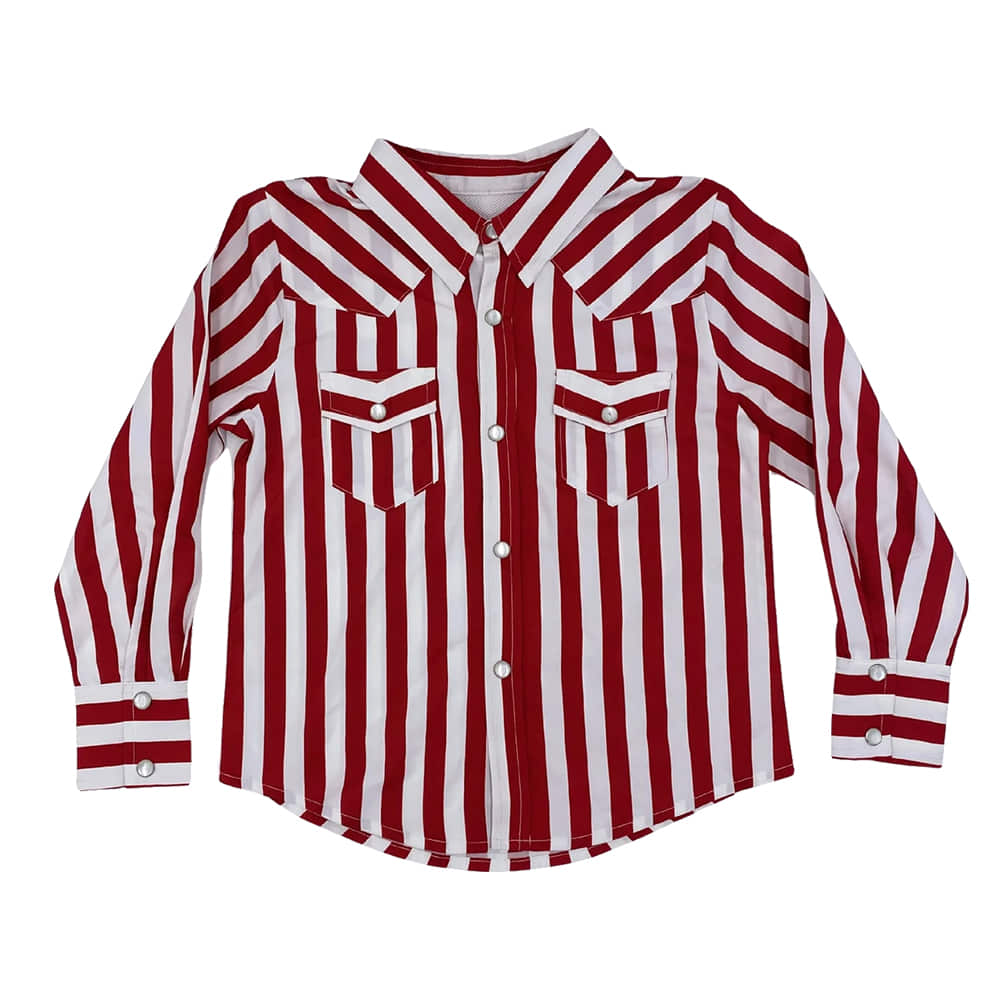 Twisted Filly Apparel Twisted Filly Infant Boy's Red Stripe Snap Long Sleeve Shirt