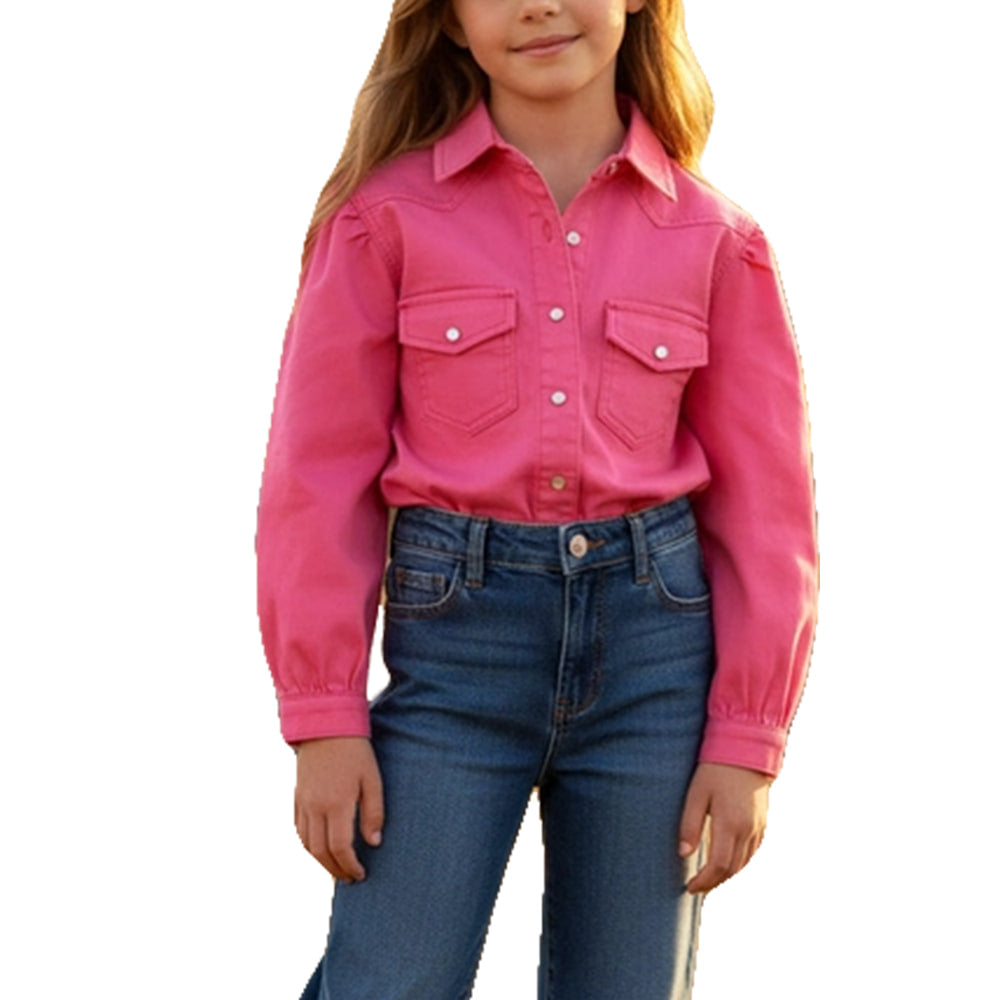 Twisted Filly Apparel Twisted Filly Pink Long Sleeve Pearl Snap