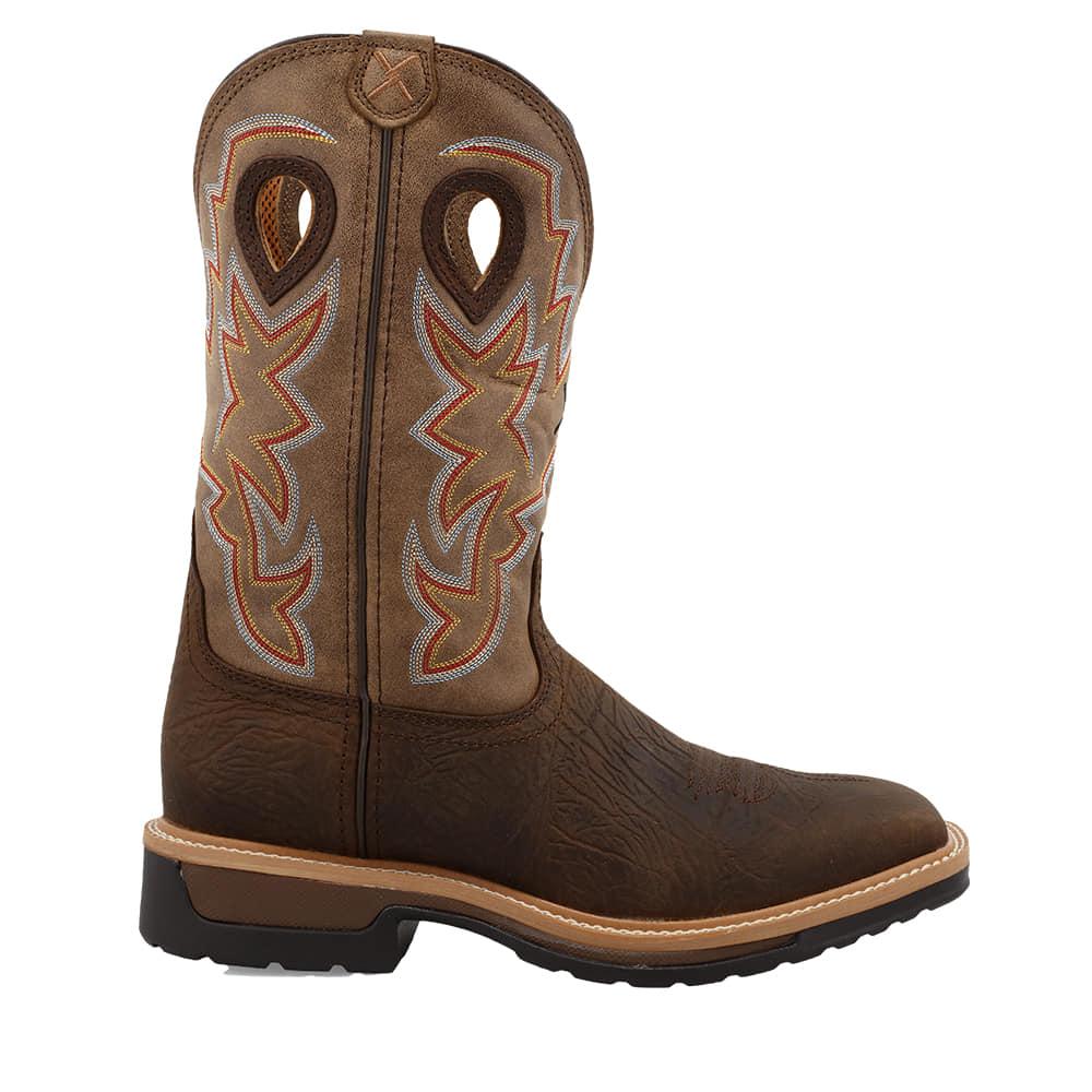 Twisted X Boots Footwear Twisted X Mens Lite Work Taupe Pull On Soft Toe Boot
