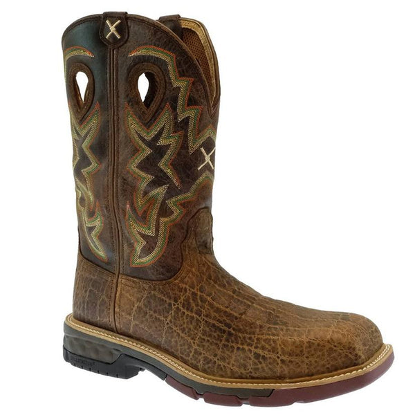 Tan Safety Toe Men's Work Boots by Twisted X