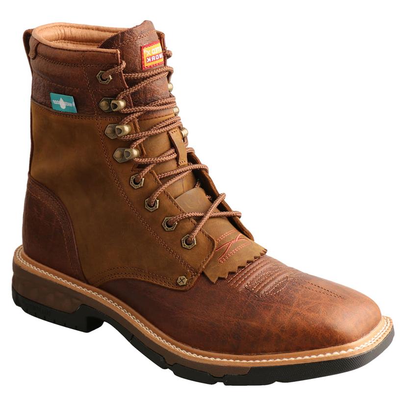 Twisted X Boots Twisted X Brown Soft Toe Lace Up Men's Work Boot