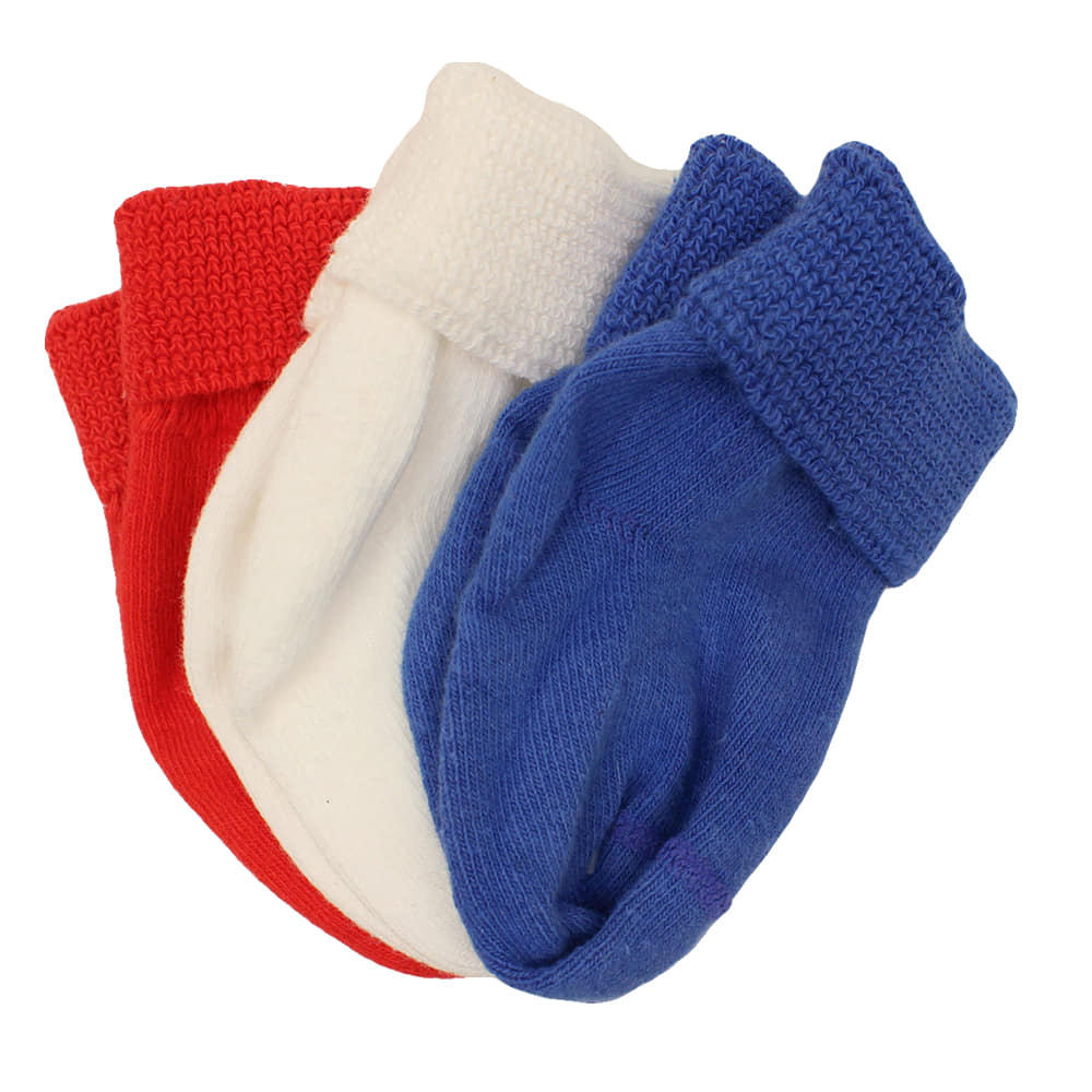 Twister Apparel Twister Cotton Sock in Red White and Blue 3Pk