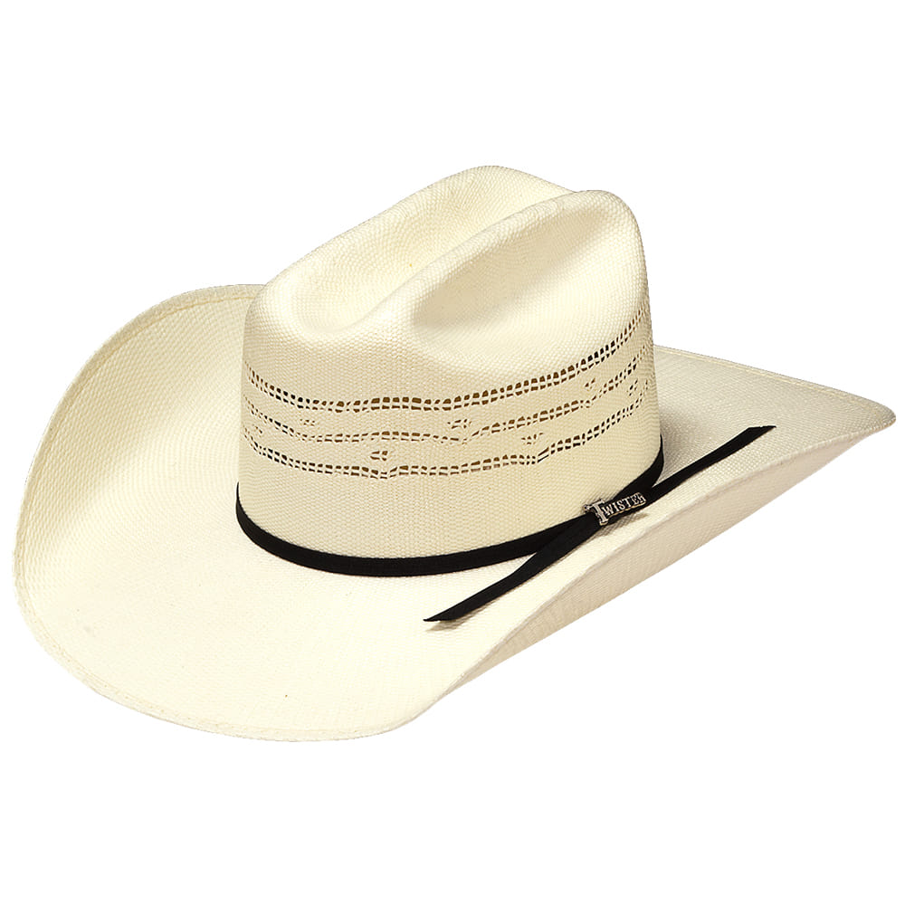 Twister Hats 4.25 PRECREASED IVORY TWO CORD BAND