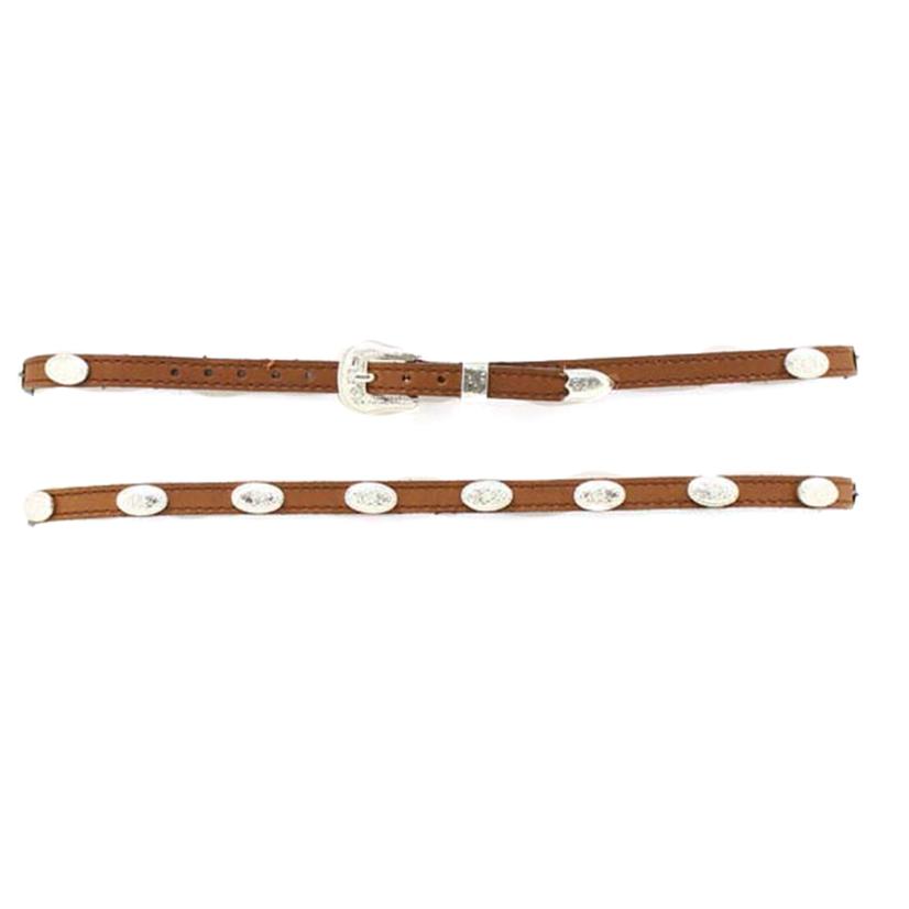 Twister Hats Brown Brown Leather Concho Hat Band