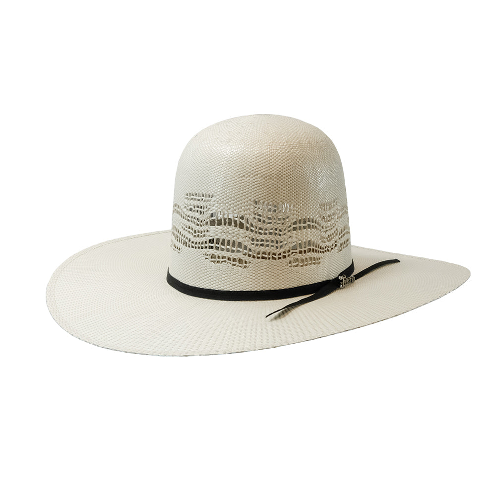 Twister Hats Twister 2 Cord Black Band Bangora Open Crown 4.5" Brim Straw Hat