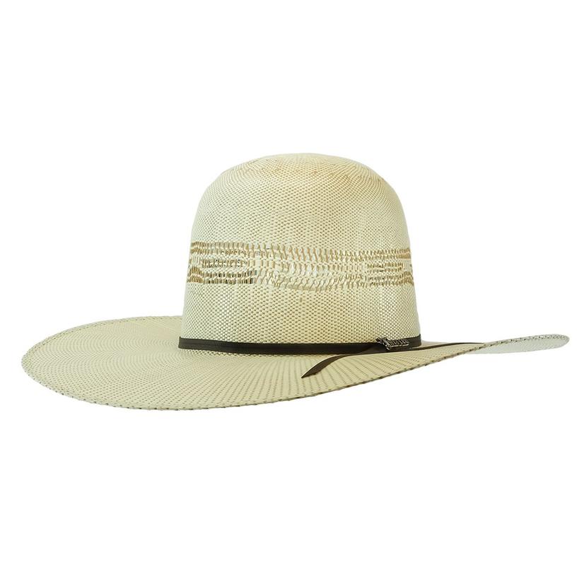 Twister Hats Twister Bangora 4.5" Brim 2Cord Chocolate Band Open Crown Straw Hat