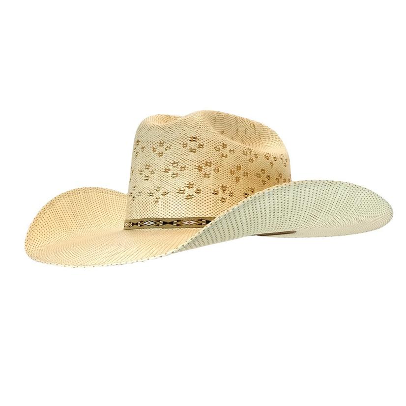 Twister Hats Twister Bangora Natural and Tan 4.25" Brim Straw Hat