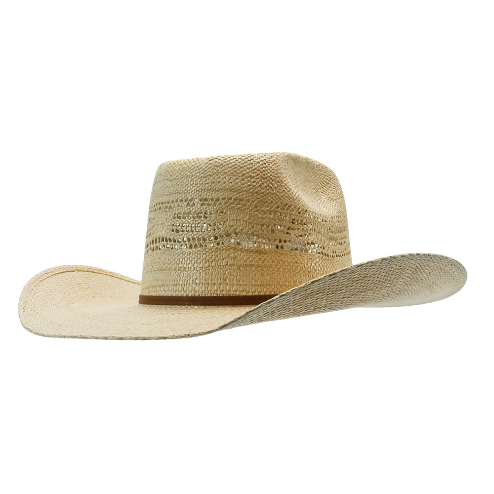 Twister Hats Twister Bangora Pre-creased Brick Crown 3.75" Brim 2 Cord Band Golden Straw Youth Hat