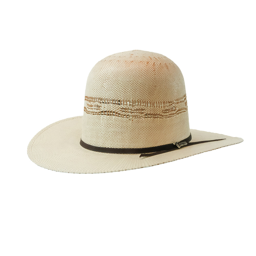 Twister Hats Twister Bangora Two Cord Chocolate Hatband with 3.5" Brim Straw Hat