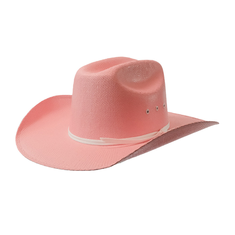 Twister Hats Twister Infant Straw Hat with Eyelets Two Cord Band 3 3/4" Brim