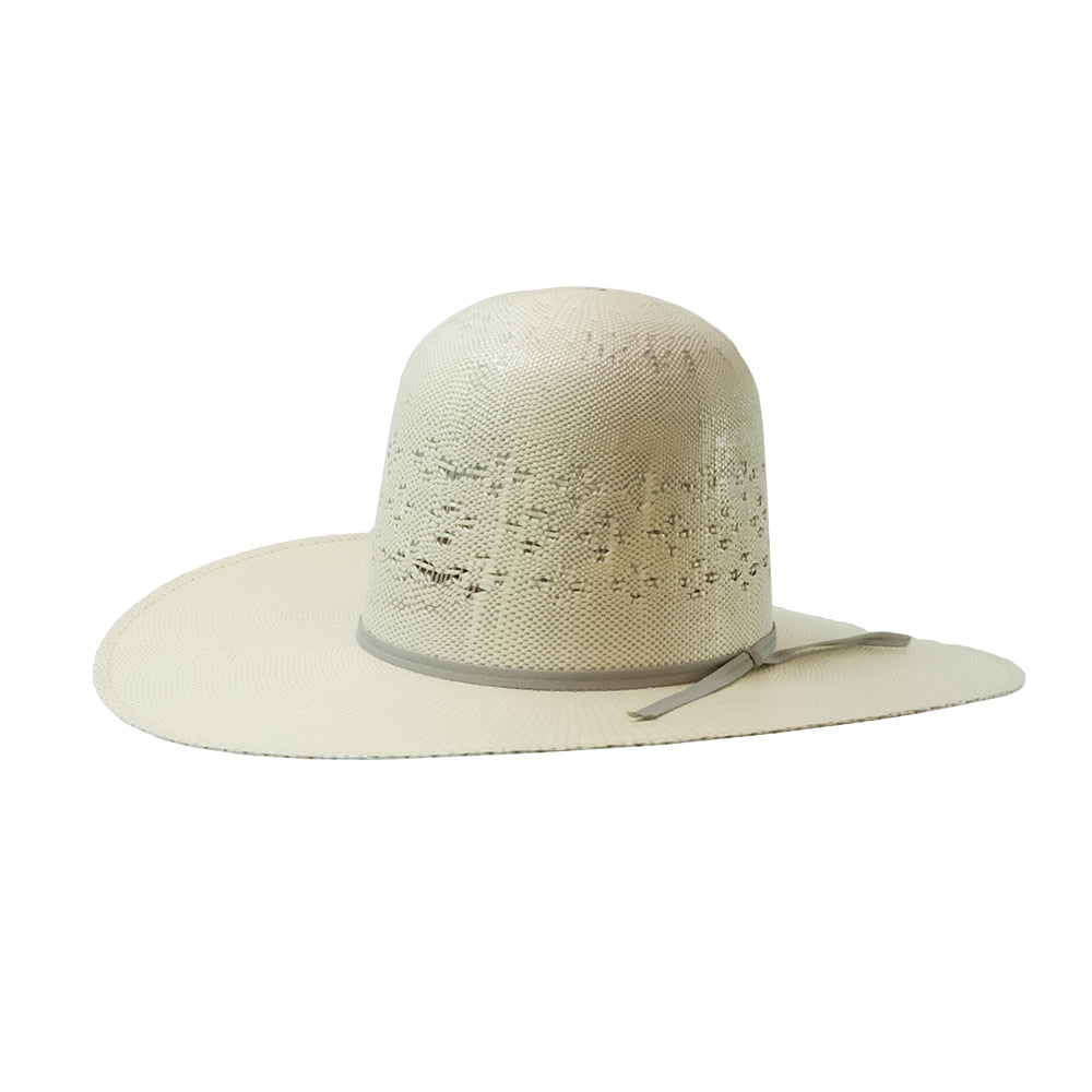 Twister Hats Twister Ivory and Gray Open 4 1/2" Brim Straw Hat