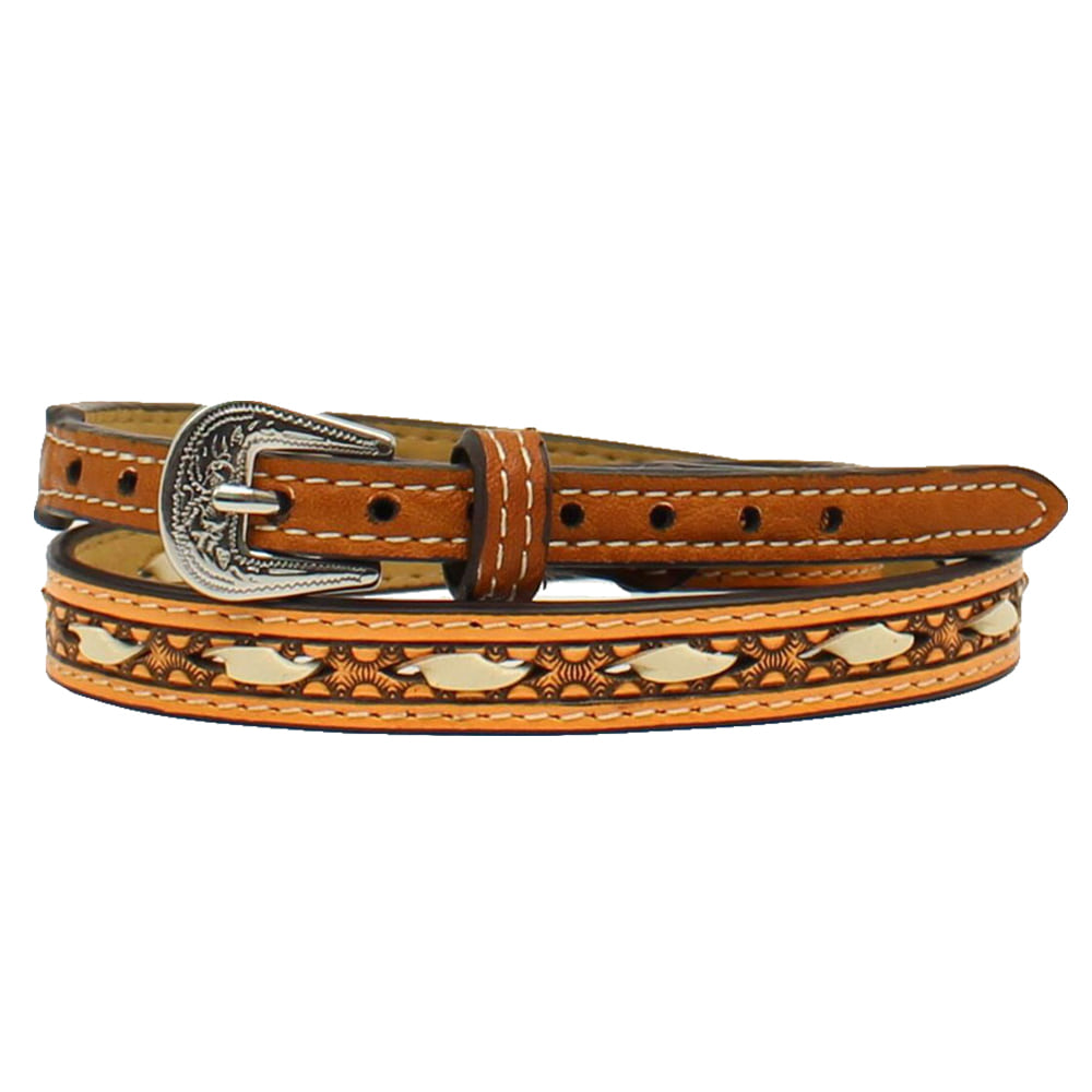 Twister Hats Twister Leather Hatband 1/2 Ivory Laced