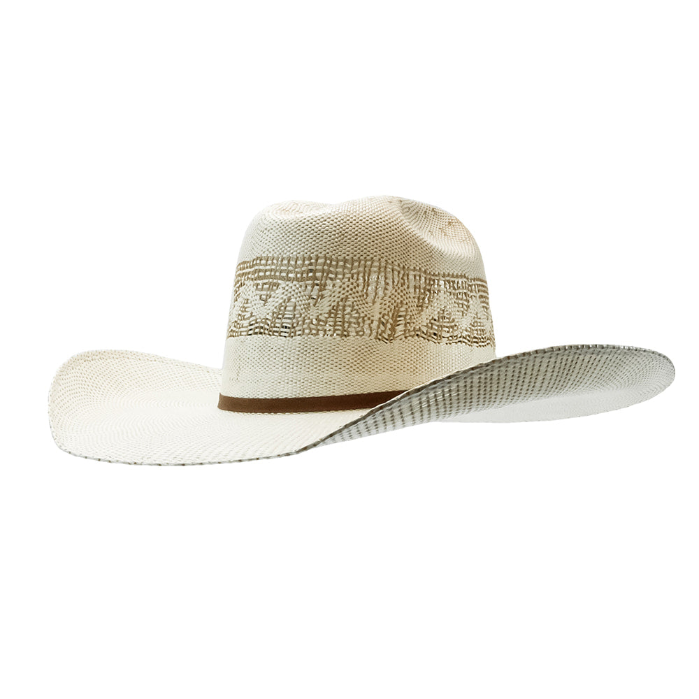 Twister Hats Twister Tan and Ivory Bangora 4.5" Brim Straw Hat