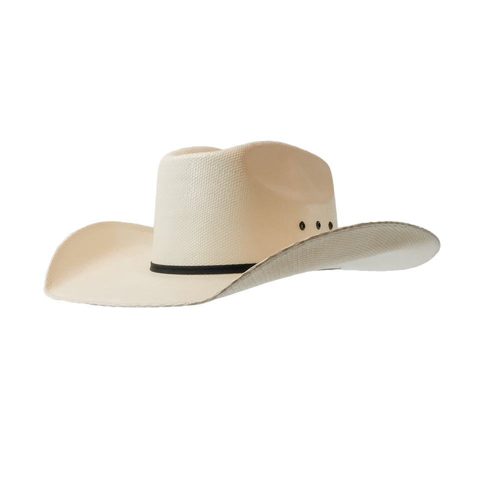 Twister Hats Twister Youth Straw Hat with Eyelets and Two Cord Black Band 3 3/4" Brim
