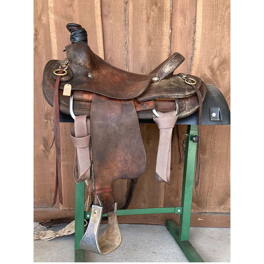 Used Saddles Saddles 15.5" Butch Andreski 15.5" Rough Out Used Team Roping Saddle