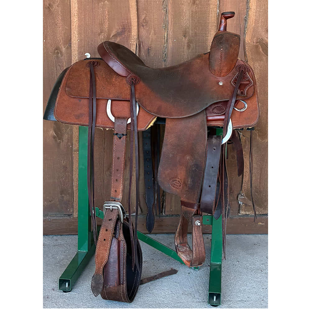 Used Saddles Saddles South Texas Tack 16" Full Rough Out Used Ranch Cutting Saddle