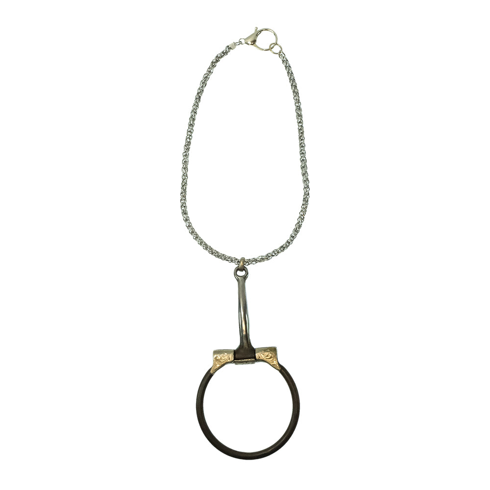 V2 Designs Jewelry V2 Designs Antique and Black Dee Ring Snaffle Bit Necklace