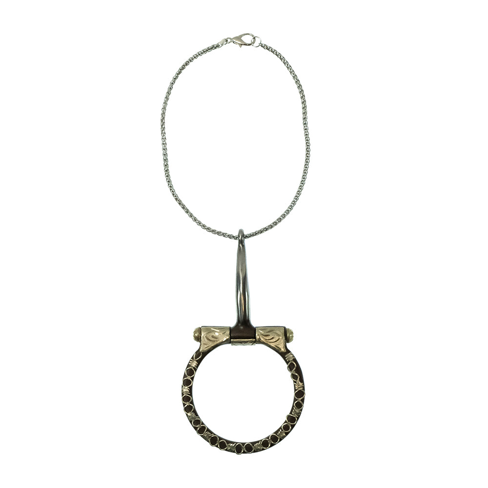 V2 Designs Jewelry V2 Designs Antique And Silver Dee Ring Necklace