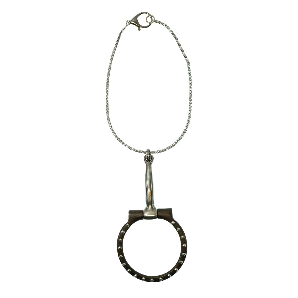 V2 Designs Jewelry V2 Designs Snaffle 1/2" D Ring With Dots Necklace