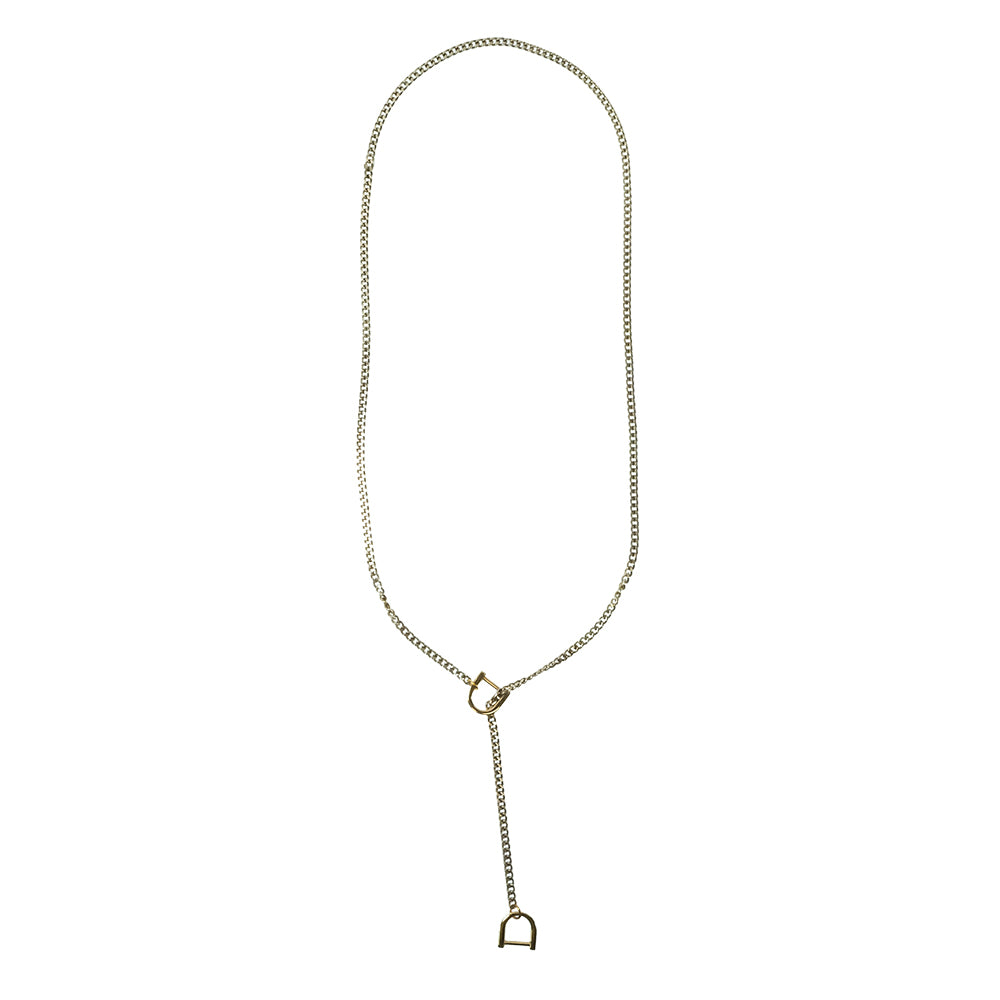 V2 Designs Jewelry V2 Designs Stirrup Lariat And Silver Chain Necklace