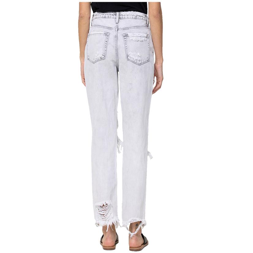Vervet Apparel Vervet All Mine Distressed Rigid Mom Jeans