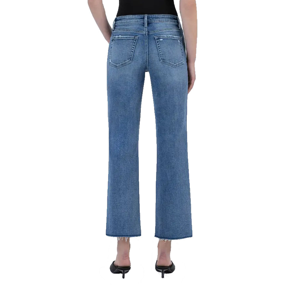 Vervet Apparel Vervet Kassia Women's Plus Size High Rise Tummy Control Ankle Straight Jeans
