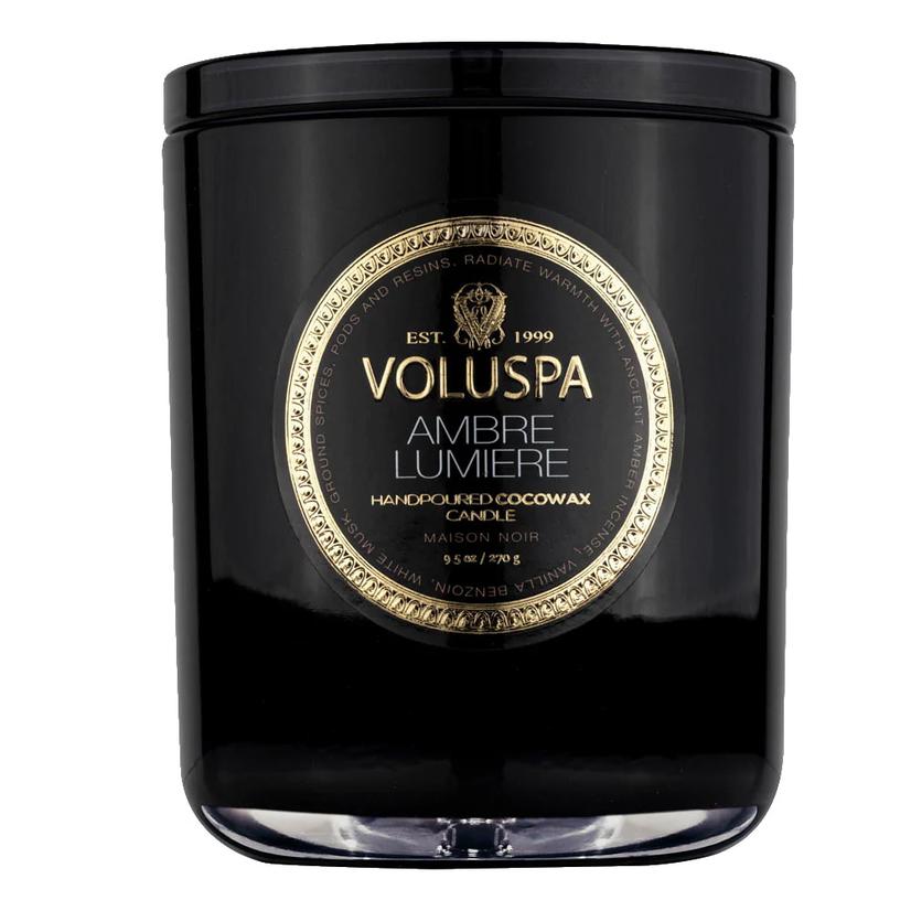 Voluspa Home Decor 9.5oz / Black Voluspa Ambre Lumiere Classic Candle