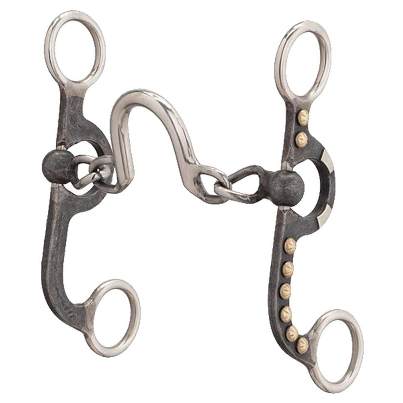 Weaver Leather Tack 4 5/8" Weaver Leather Pony Bit 4 5/8" Chain Mouth with Buffed Black Finish
