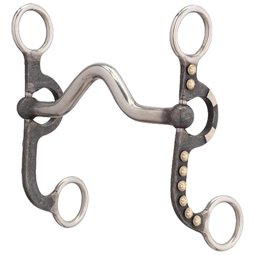 Weaver Leather Tack 4 5/8" Weaver Leather Pony Bit 4 5/8" Mouth Medium Port Buffed Black Finish