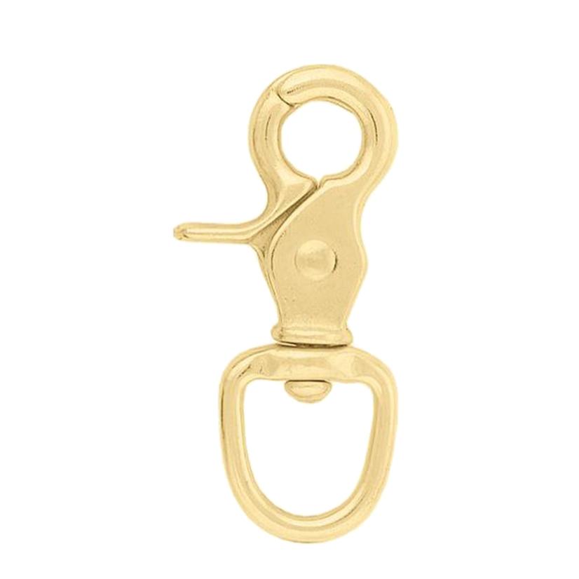 Weaver Leather Tack 5/8" / Brass Brass Round Scissor Rein Snap 5/8"