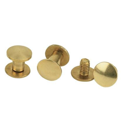 Weaver Leather Tack Brass Chicago Screws - 6pk