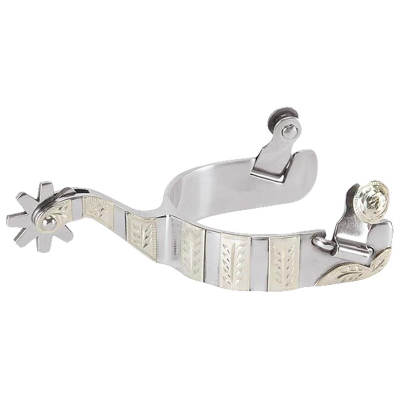 Weaver Leather Tack Men's / Stainless Steel Weaver Stainless Steel with Silver Bars Men's Spurs
