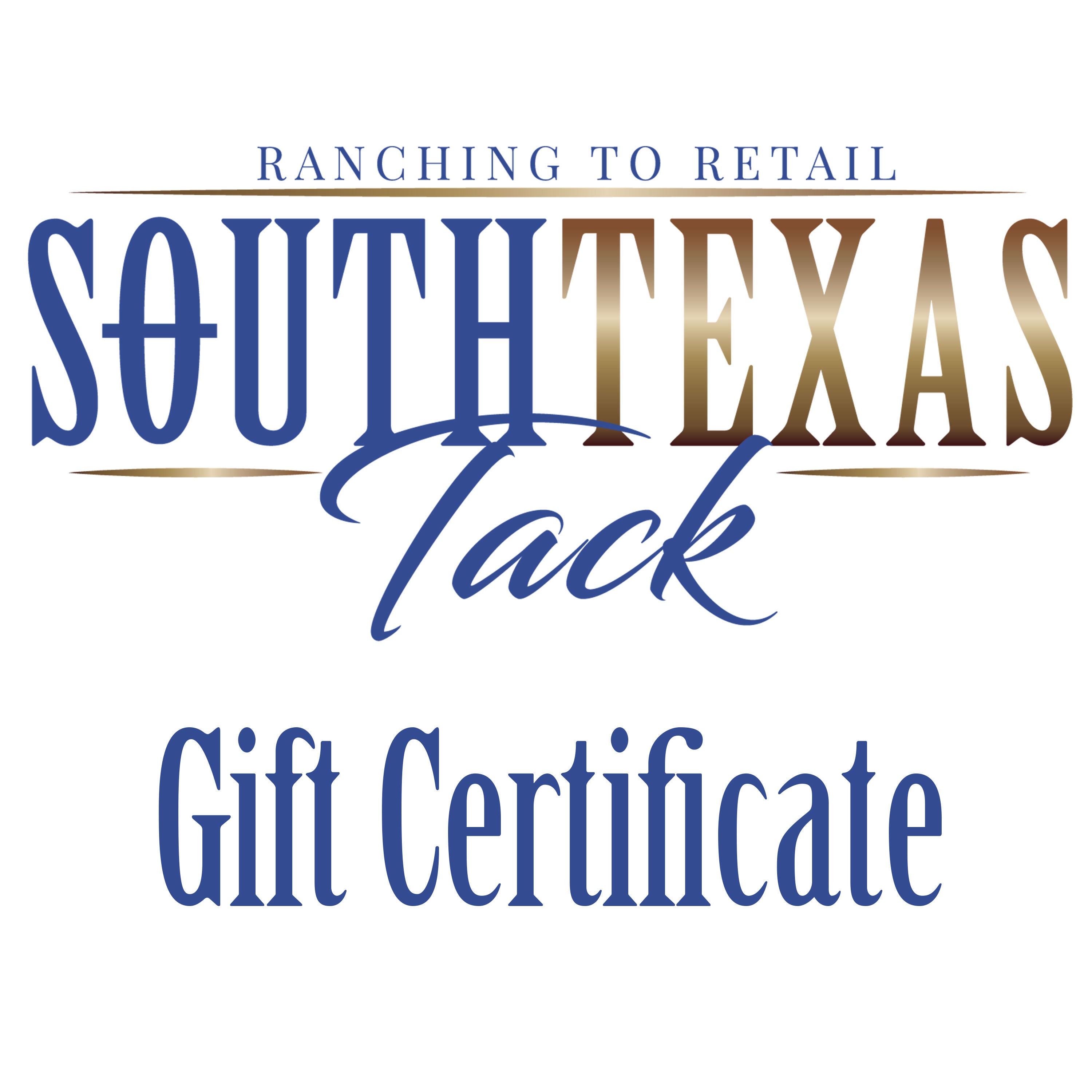 South Texas Tack E-Certificate