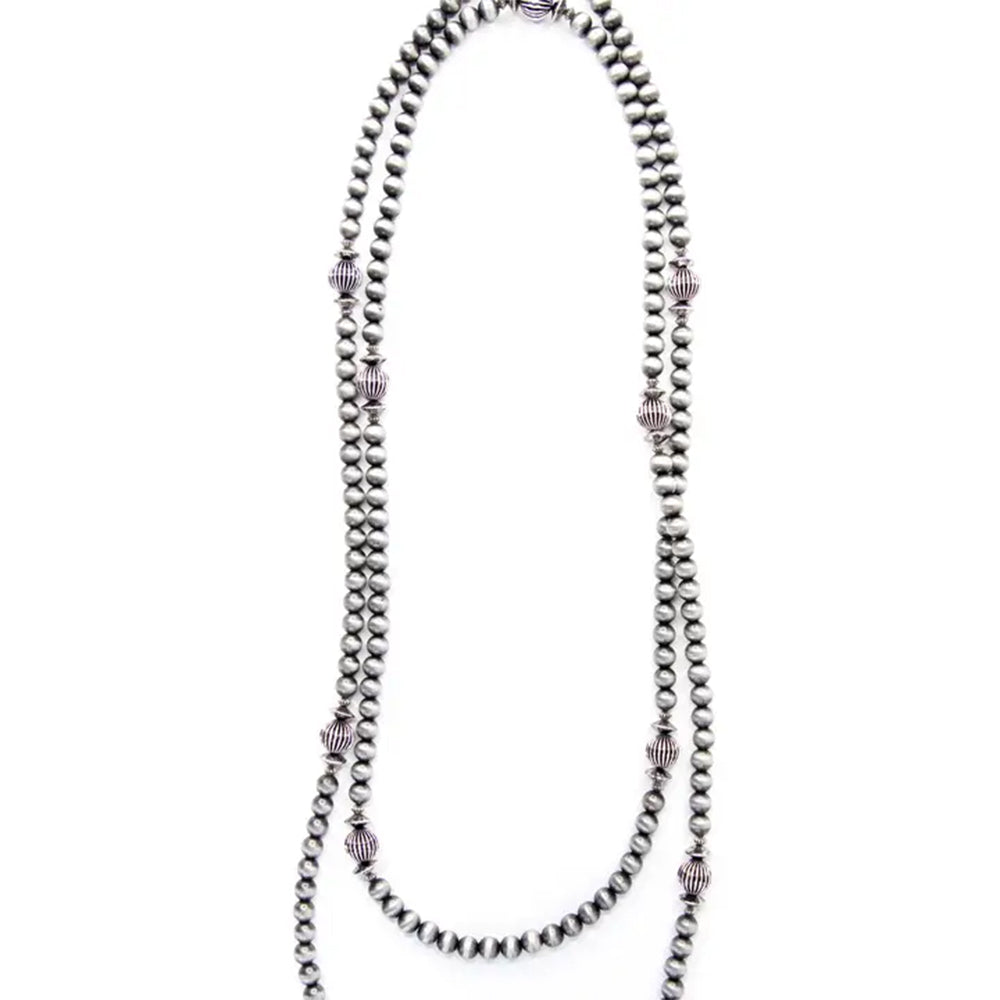 West and Co Jewelry 66 Inch West and Co Faux Navajo Pearl  Necklace