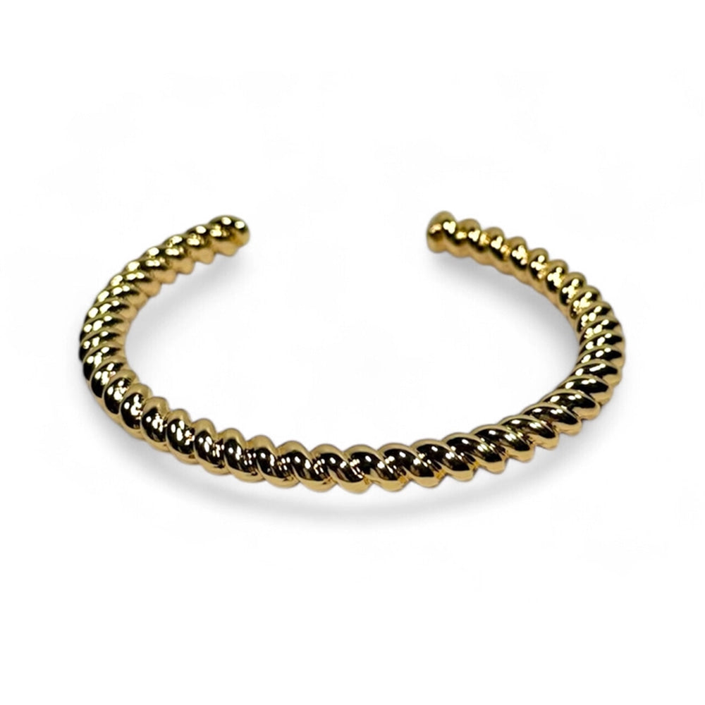 West and Co Jewelry West and Co 18K Gold Plated Burnished Chunky Rope Cuff