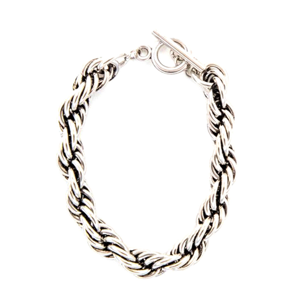 West and Co Jewelry West and Co 18K Gold Plated Burnished Thick Rope Bobbie Bracelet with Toggle