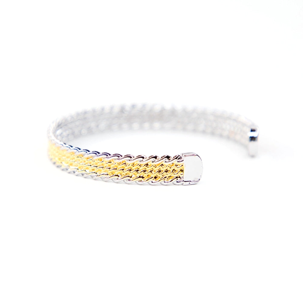 West and Co Jewelry West and Co 18K Gold Plated with Silver 4 Strand Rope Cuff Baltimore Bracelet