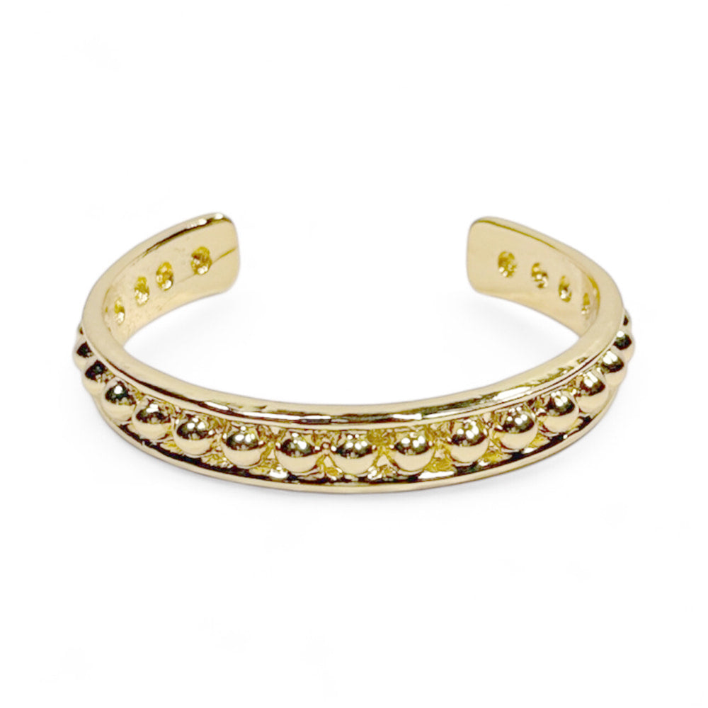 West and Co Jewelry West and Co 18K Gold Platted Thick Burnished Dotted Bangle