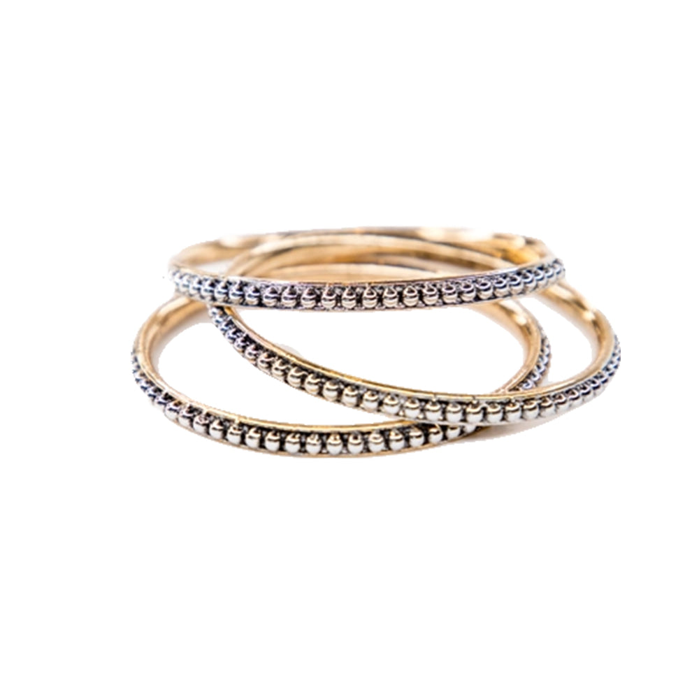 West and Co Jewelry West and Co 18K Plated Dotted Bangle Set