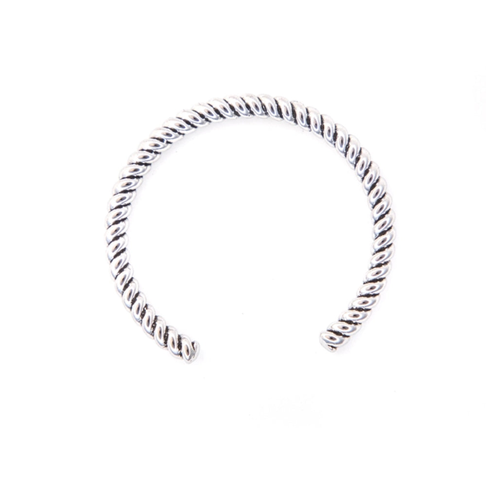 West and Co Jewelry West and Co 18K White Gold Plated Burnished Chunky Rope Cuff