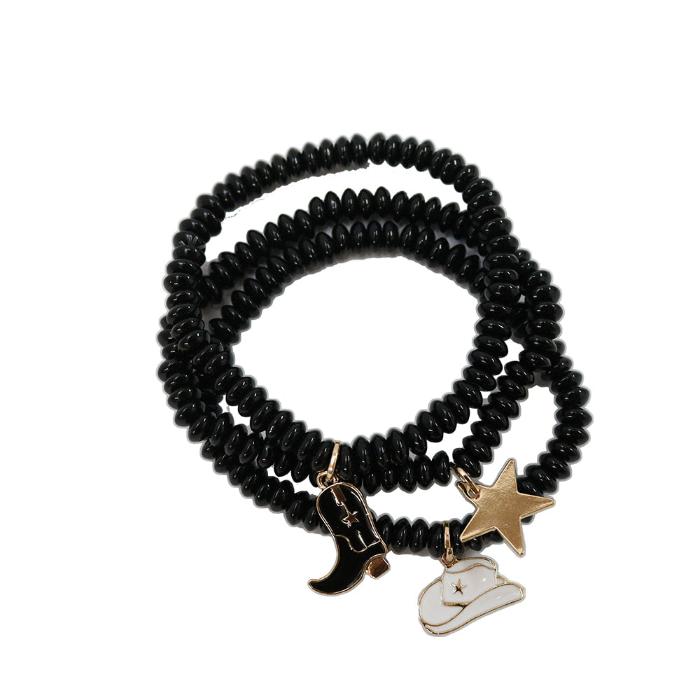 West and Co Jewelry West and Co. Cowboy Boot, Cowboy Hat, and Gold Star Charm Bracelet